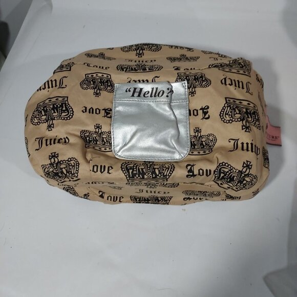 Juicy Couture Bag Y2K Velvet Black 2002 CA16396 (Royal Juicy) Baguette Embrodry - Picture 14 of 14